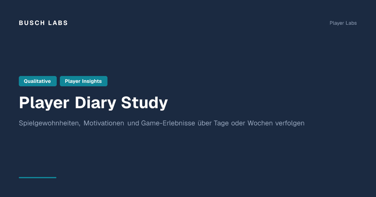 Player Diary Study | Busch Labs
